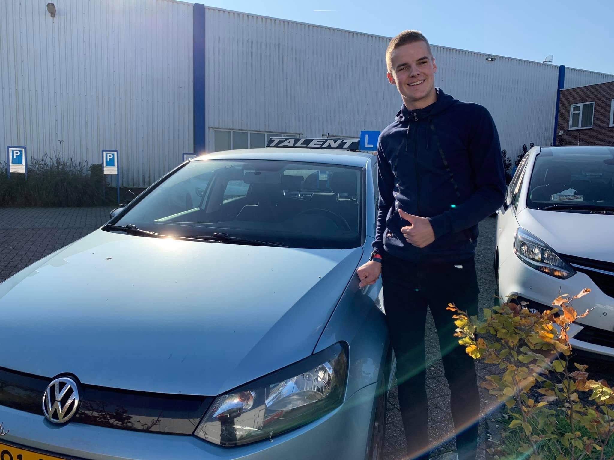 Geslaagde leerling bij Rijschool Talent